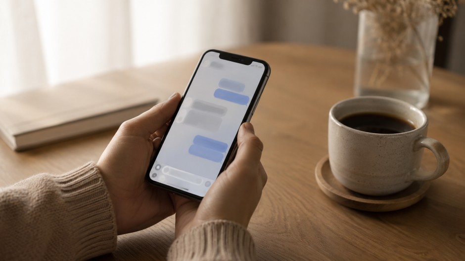 Листування з дівчиною у смартфоні Листування з дівчиною у смартфоні